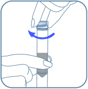 Refermez le tube avec le petit bouchon.